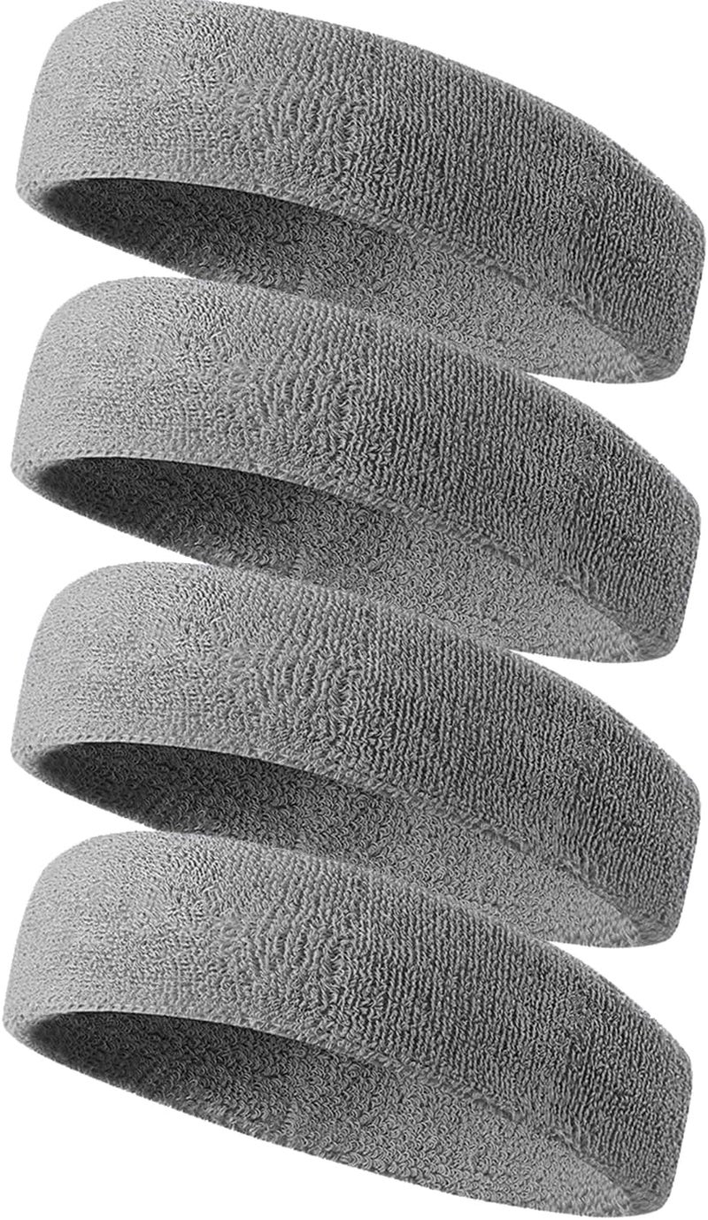 Tanluhu Sweatbands Sport Headbands for Men & Women,Terry Cloth Sweat Band for Tennis, Running, Basketball, Working Out, Execise - Athletic Sweat Cotton Headband Outdoor - Image 1